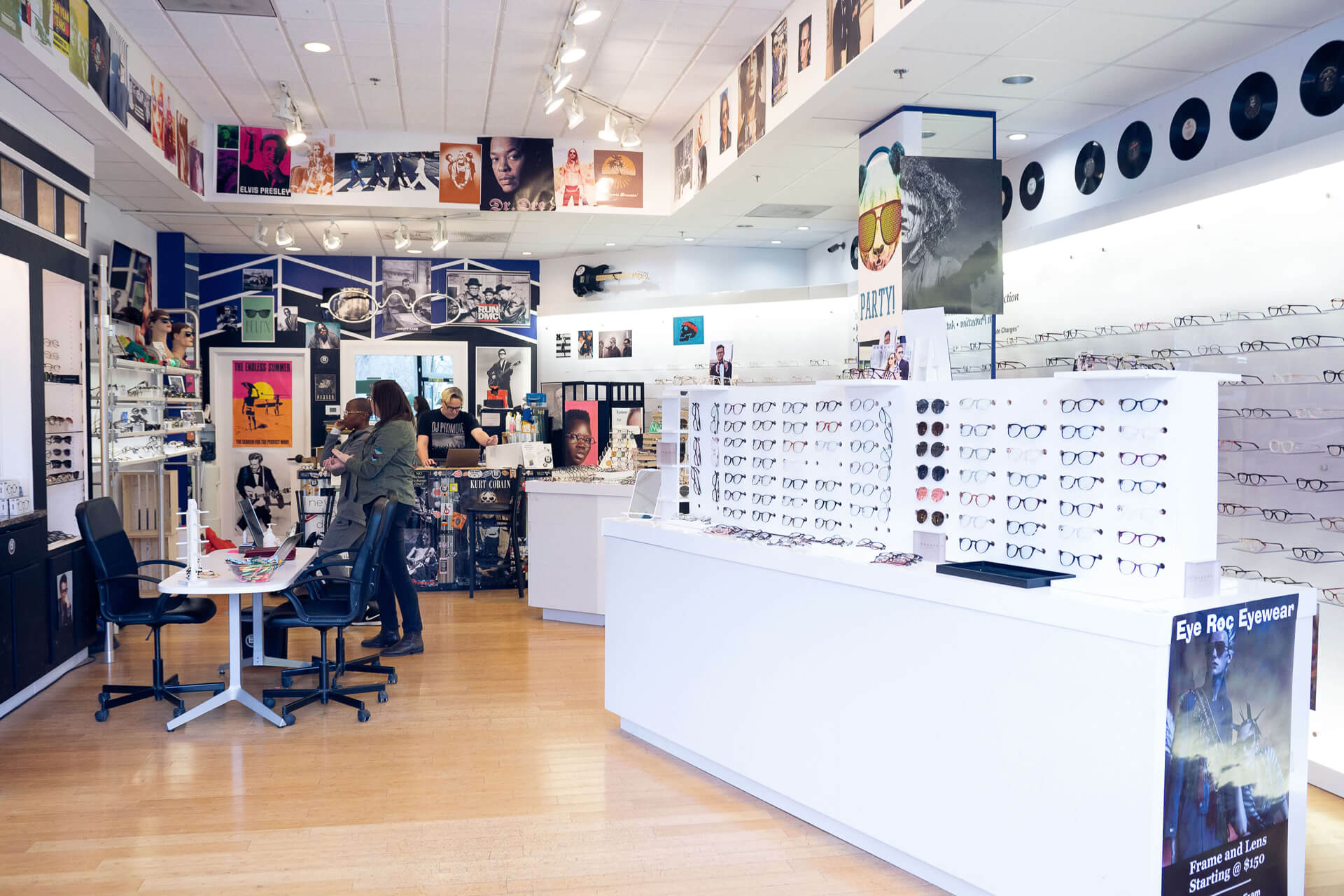 A view of the eyewear shop at Eye Roc in St. Louis, MO.